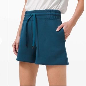 Lululemon Soft Ambitions High Rise Short 4” Blue Borealos